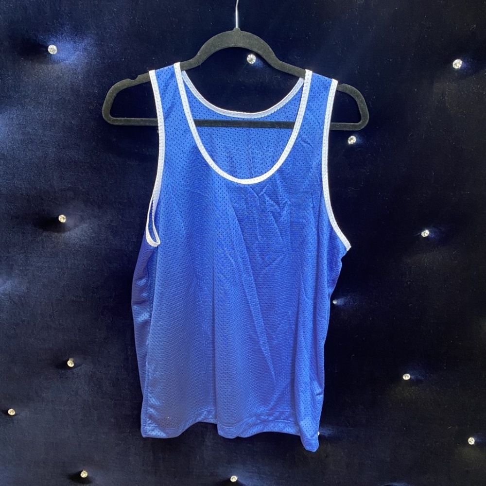 Blue Basketball jersey with White Trim